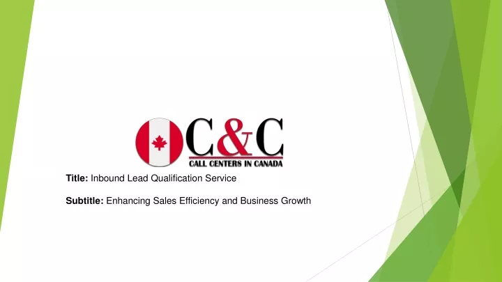 title inbound lead qualification service subtitle enhancing sales efficiency and business growth