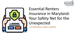 Essential Renters Insurance in Maryland: Your Safety Net for the Unexpected