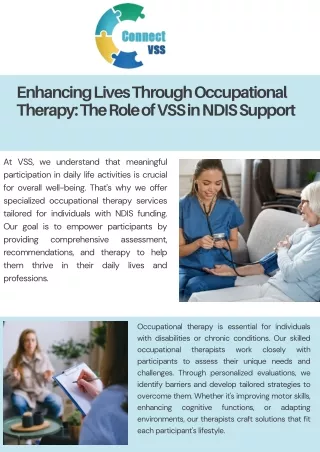 Enhancing Lives Through Occupational Therapy: The Role of VSS in NDIS Support