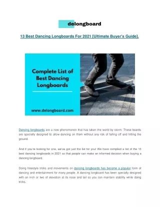13 best dancing longboards for 2021 ultimate