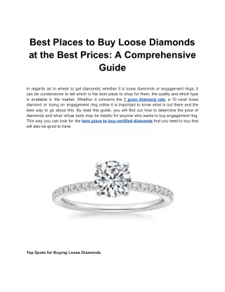 Best Places to Buy Loose Diamonds at the Best Prices_ A Comprehensive Guide