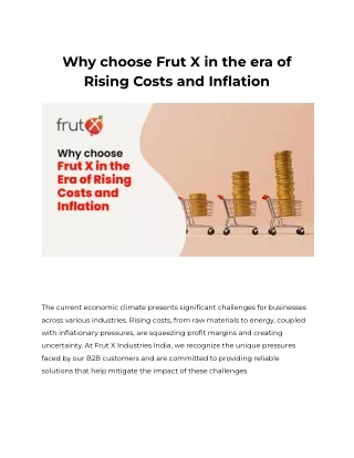 Why choose Frut X in the era of Rising Costs and Inflation (1)