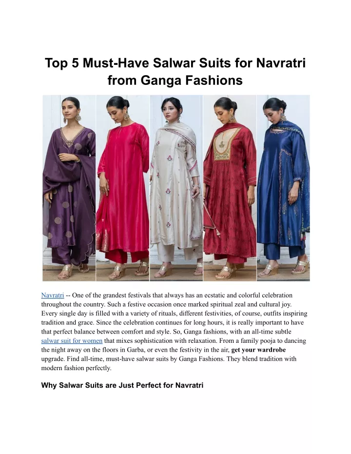 top 5 must have salwar suits for navratri from