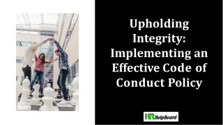 upholding integrity implementing an effective