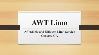 Affordable and Efficient Limo Service Concord CA