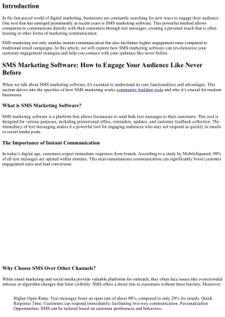 SMS Marketing Software: How to Engage Your Audience Like Never Before