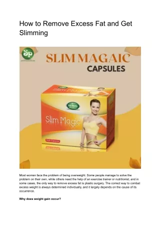 how to remove excess fat and get slimming
