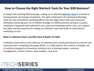 How to Choose the Right Martech Tools for Your B2B Business