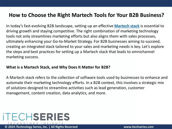 how to choose the right martech tools for your