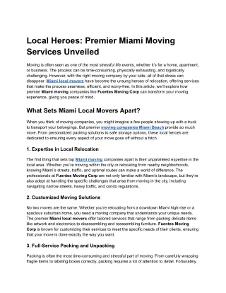 Local Heroes_ Premier Miami Moving Services Unveiled