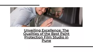 Discover the Best PPF Studio in Pune for Ultimate Protection