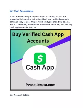 Buy Verified Cash App Accounts - 100% Safe and Login Guaranteed
