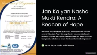 Jan Kalyan Nasha Mukti Kendra Patna, Bihar - Comprehensive Addiction Treatment