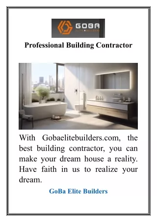 Professional Building Contractor