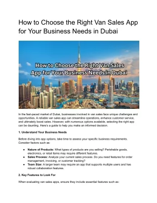 _Best Van Sales App Dubai
