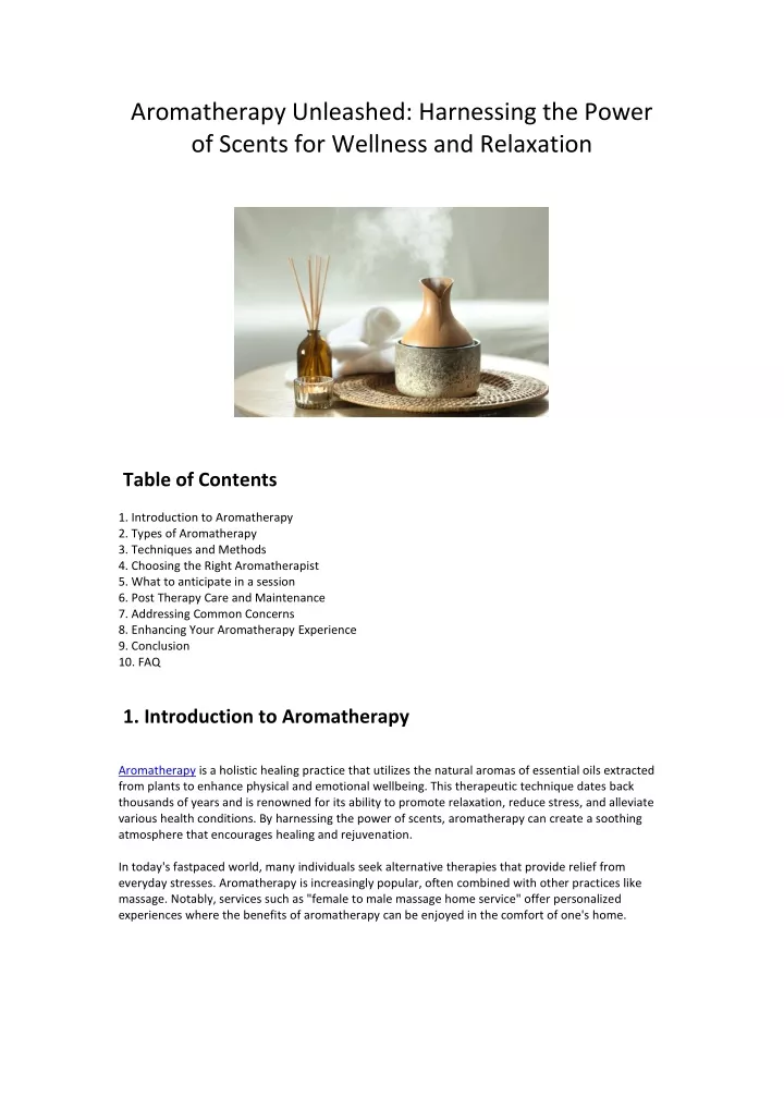 aromatherapy unleashed harnessing the power