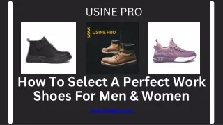 How To Select A Perfect Work Shoes For Men & Women