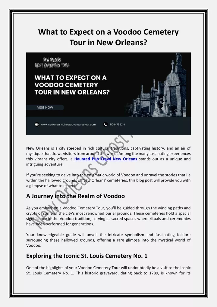 what to expect on a voodoo cemetery tour