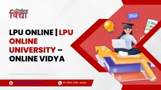 LPU Online | LPU Online University – Online Vidya