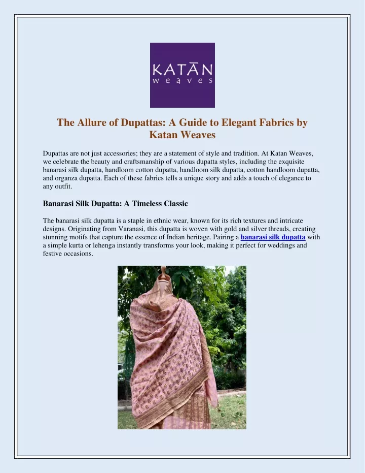 the allure of dupattas a guide to elegant fabrics