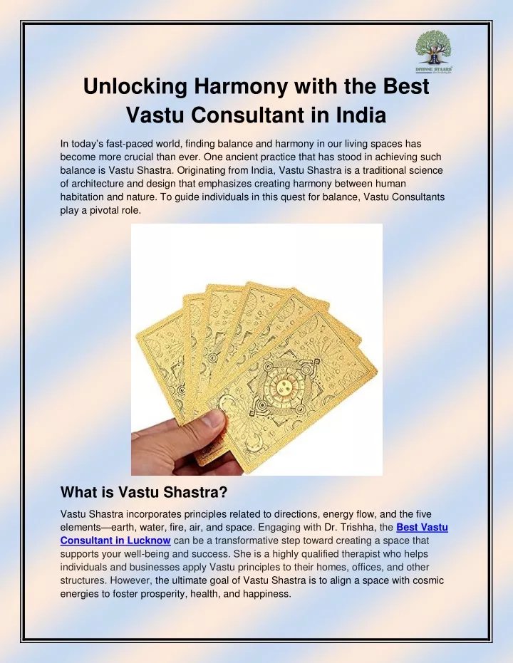 unlocking harmony with the best vastu consultant