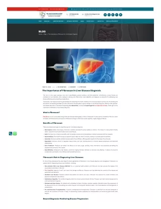 The Importance of Fibroscan in Liver Disease Diagnosis