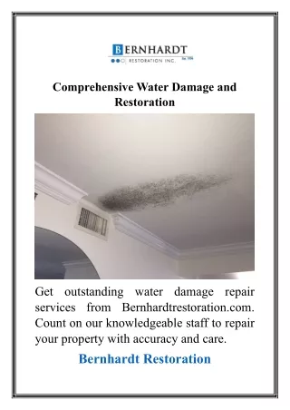 Comprehensive Water Damage and Restoration