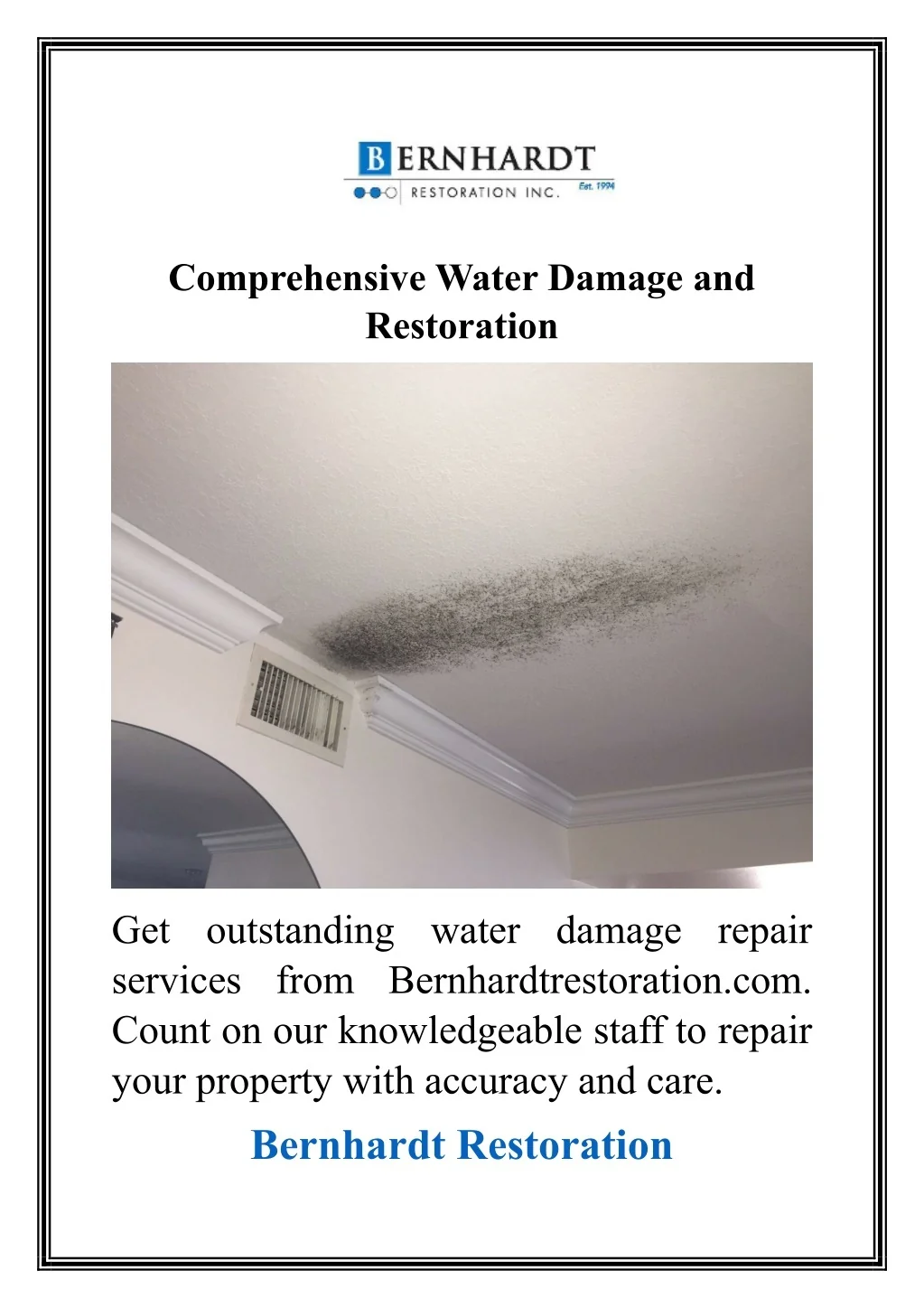 PPT - Comprehensive Water Damage and Restoration PowerPoint ...