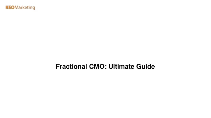 fractional cmo ultimate guide