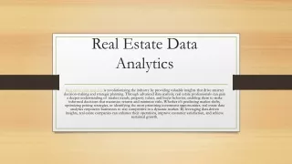 real estate data analytics