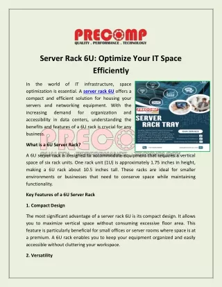 Server Rack 6U - Optimize Your IT Space Efficiently