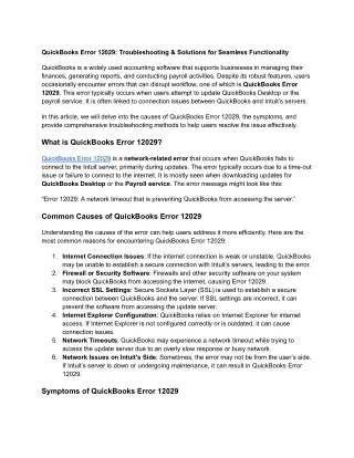 quickbooks error 12029 troubleshooting solutions