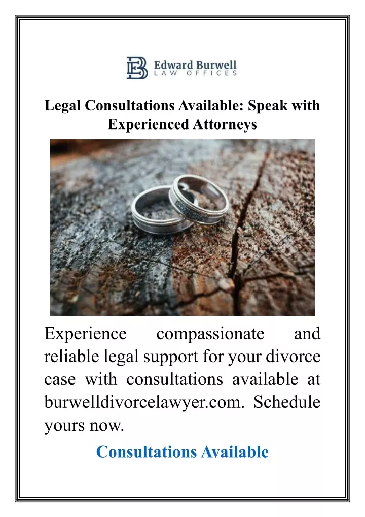 legal consultations available speak with