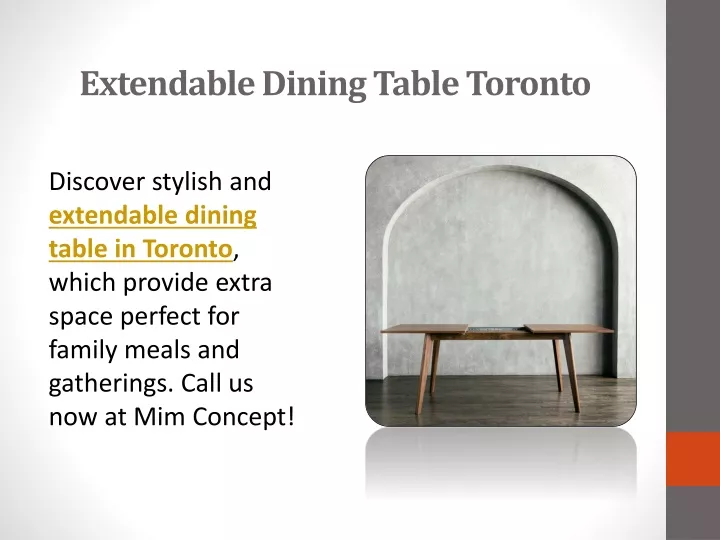 extendable dining table toronto