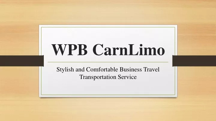 wpb carnlimo