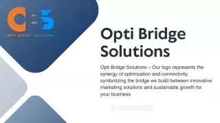 Transform Your Brand with Opti Bridge Solutions: Leading Digital Marketing Compa