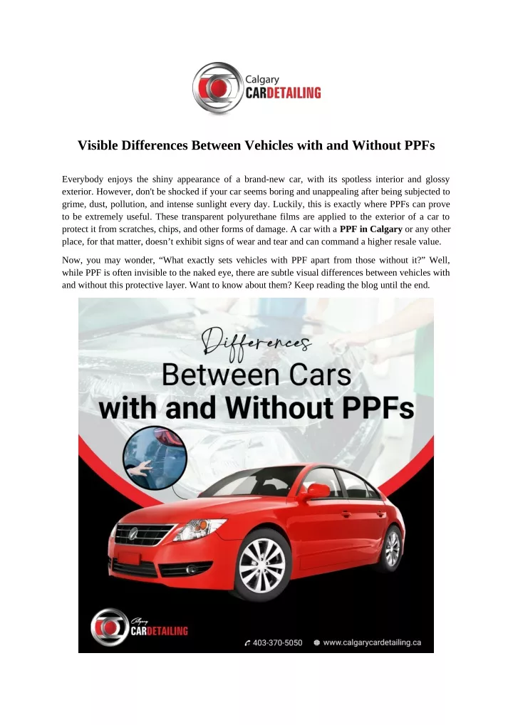 visible differences between vehicles with