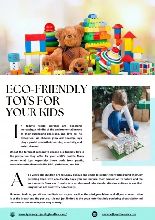 Eco-Friendly Toys for your Kids