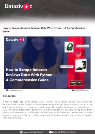 how to scrape amazon reviews data with python