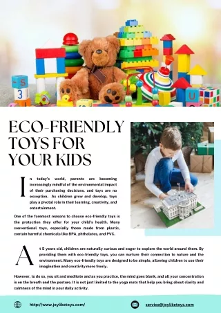 Eco-Friendly Toys for your Kids