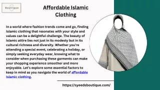 Discover Trendy and Affordable Islamic Clothing Online