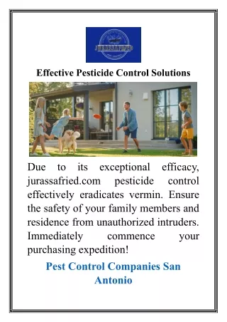Effective Pesticide Control Solutions
