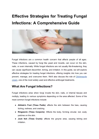 effective strategies for treating fungal