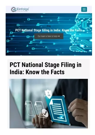An overview of PCT filing procedure in India