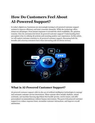 How Do Customers Feel About AI-Powered Support