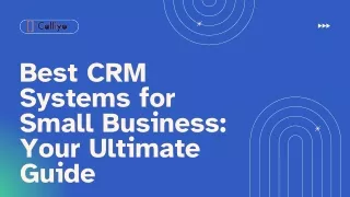 Best crm system for small business - calliyo