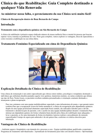 clinica do que reabilita o guia completo