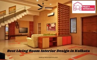 Priety Interiors: Best Living Room Interior Design in Kolkata