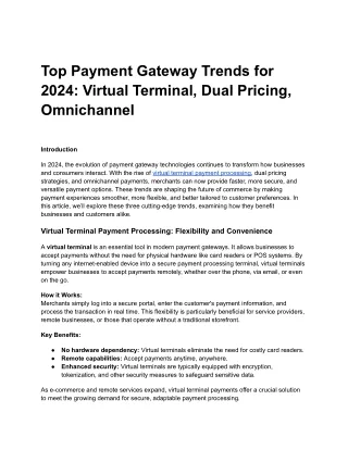 Top Payment Gateway Trends for 2024_ Virtual Terminal, Dual Pricing, Omnichannel