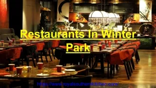 Restaurants In Winter Park